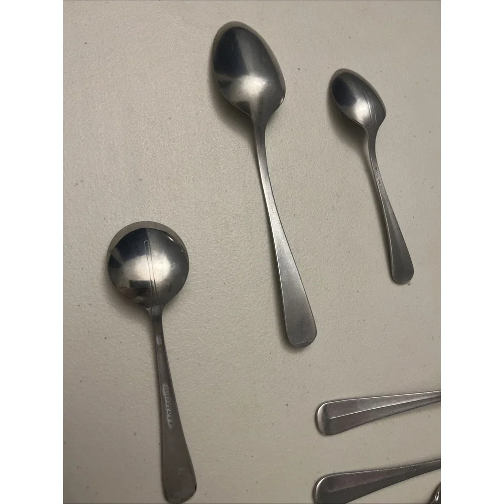 Mixed Lot Of 14‎ Stainless Spoons, Forks, Serving, Northland, Edward Don Delco